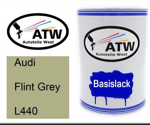 Audi, Flint Grey, L440: 500ml Lackdose, von ATW Autoteile West.